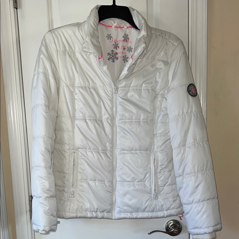 Aeropostale Light Gray Puffer Jacket